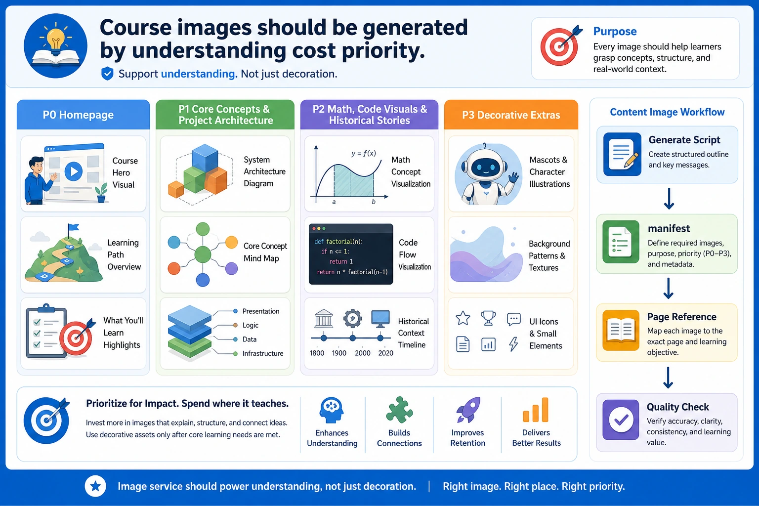 Course image asset planning board
