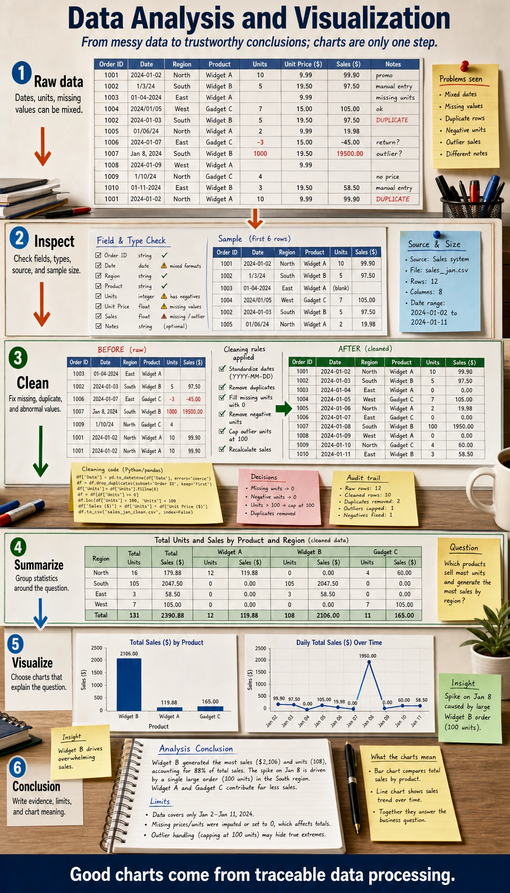 Main visual for data analysis and visualization