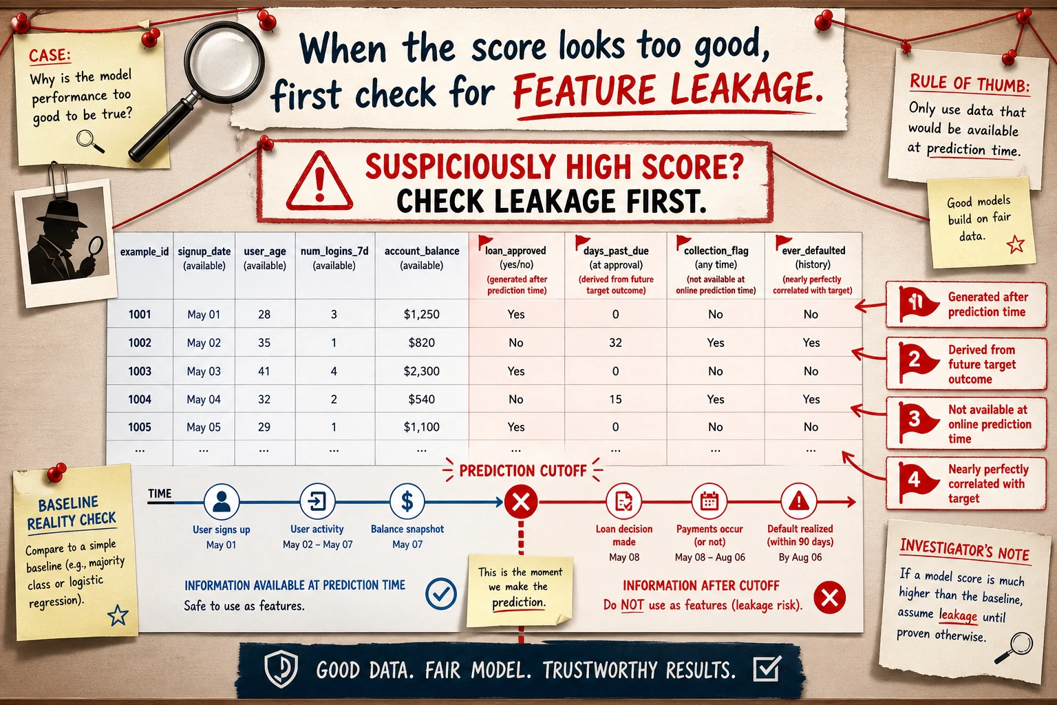 Feature Leakage Red Flag Checklist