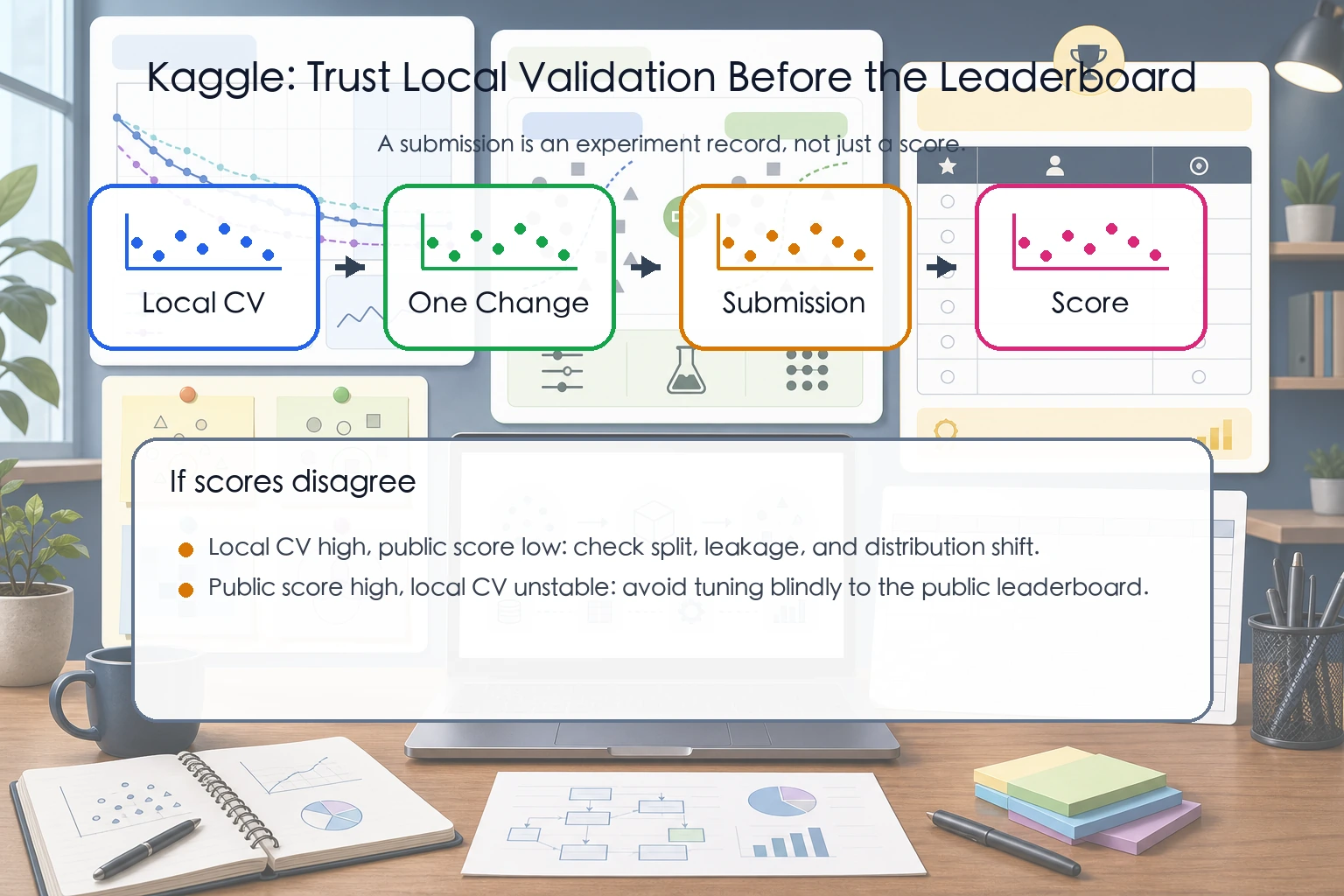 Kaggle validation and leaderboard loop