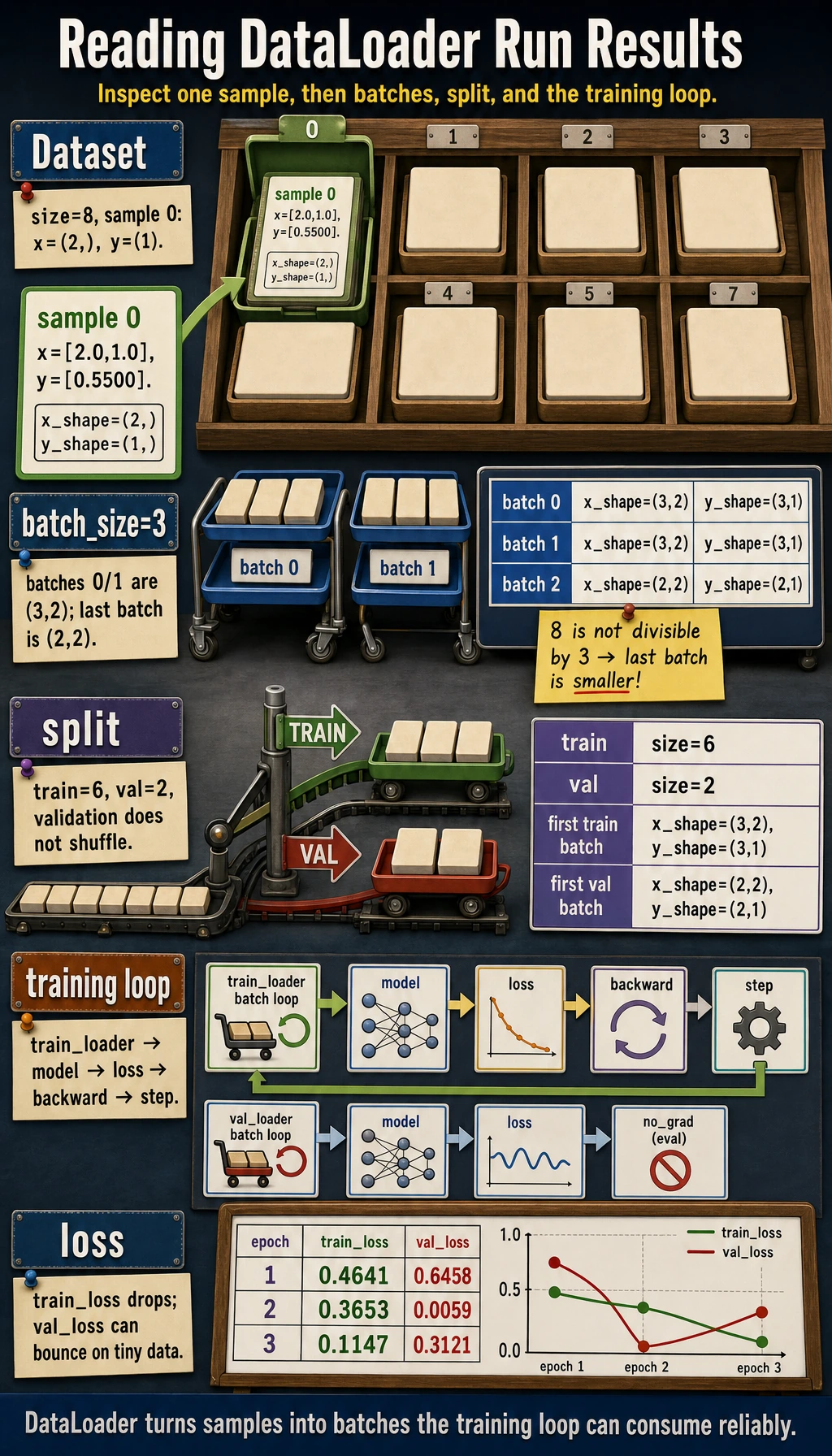 DataLoader training result map