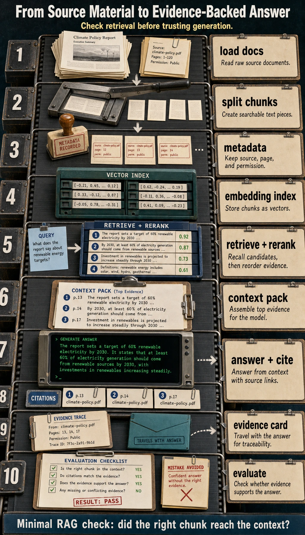 RAG data-to-answer pipeline