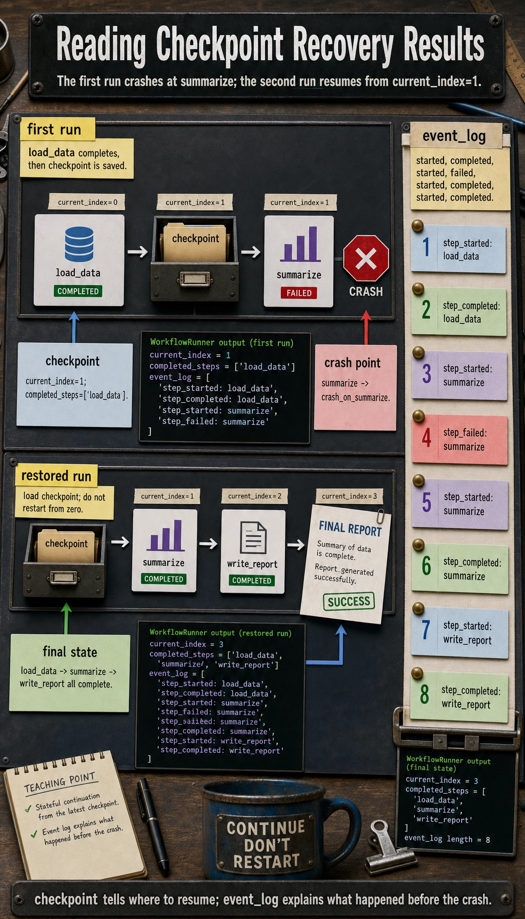 Agent Checkpoint Recovery Result Map