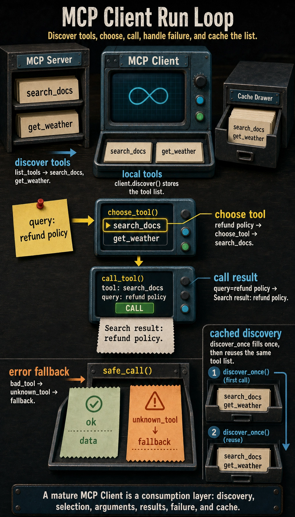 MCP Client discovery call and cache result map