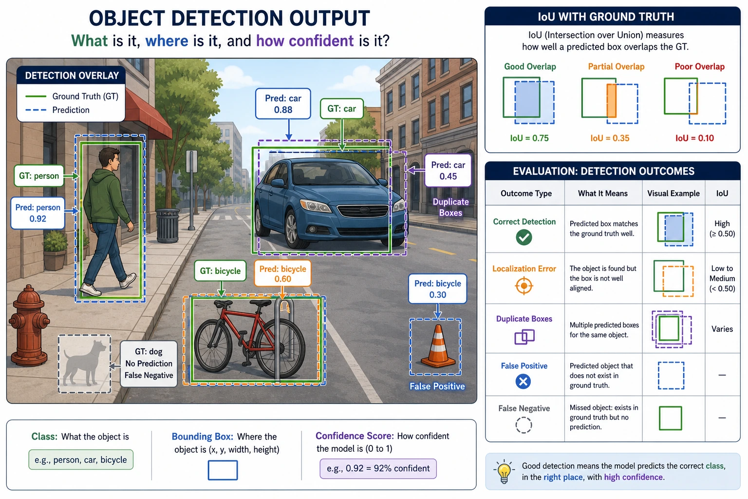 Detection output IoU error map