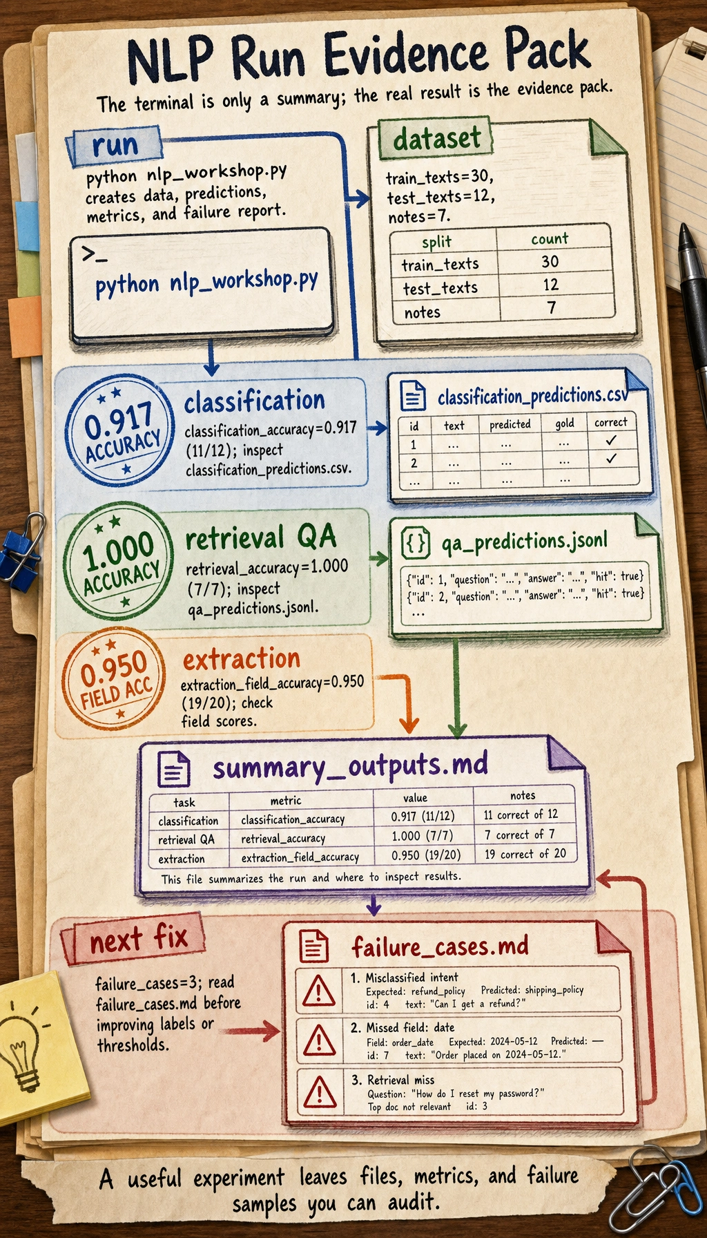 NLP workshop run evidence map