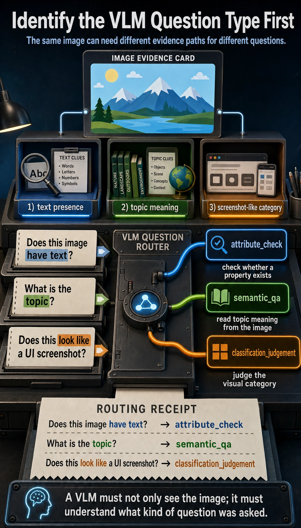 VLM question type router result map