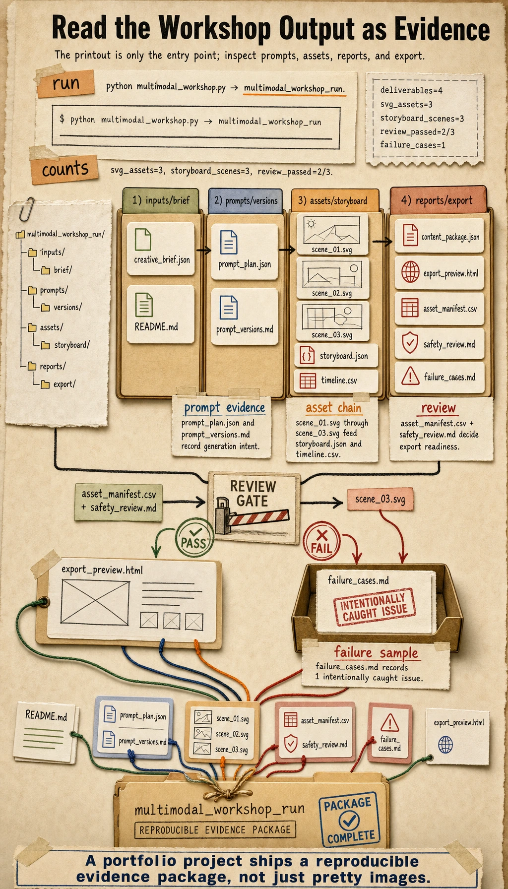 Workshop evidence package result map