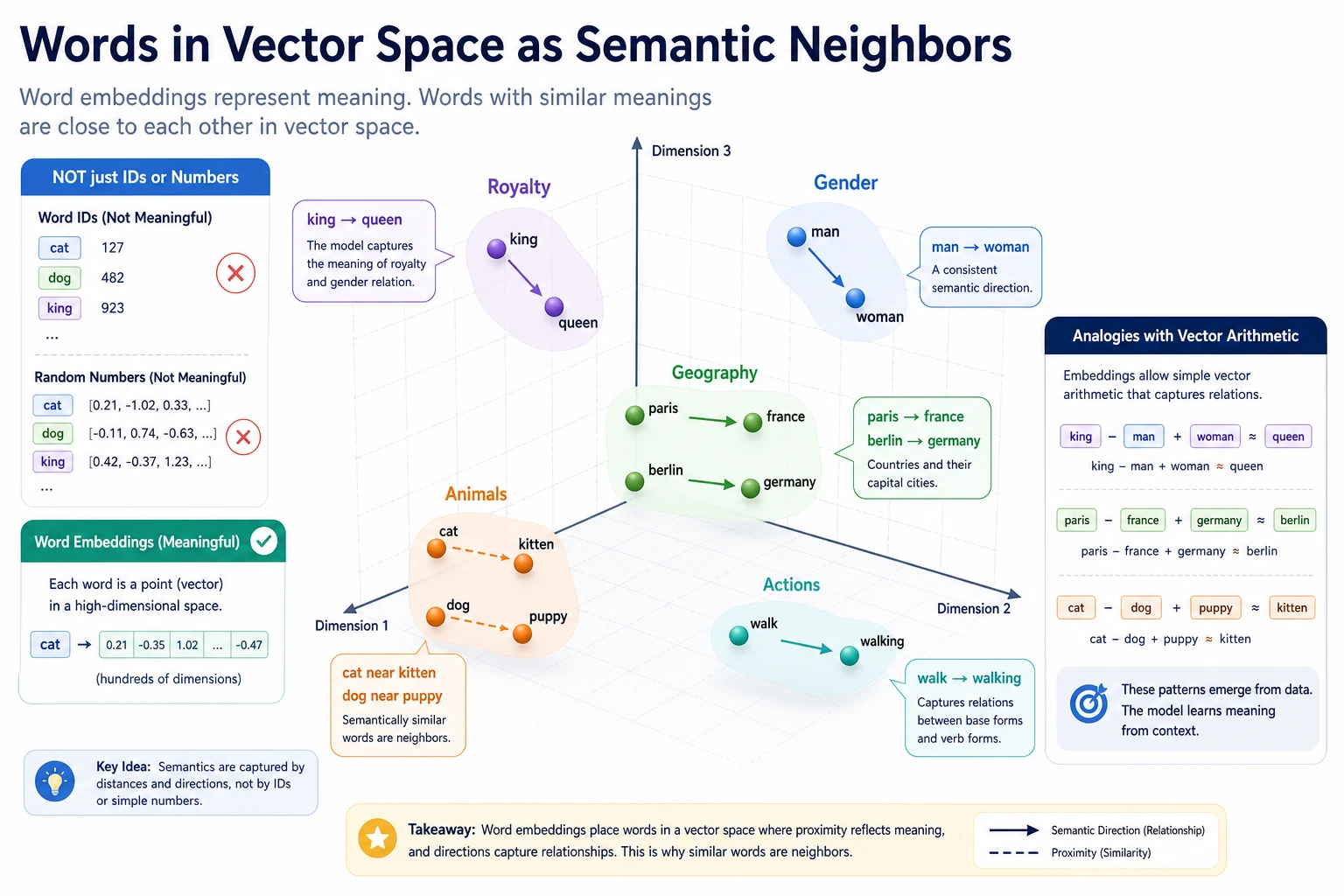 Word vector semantic neighborhood diagram