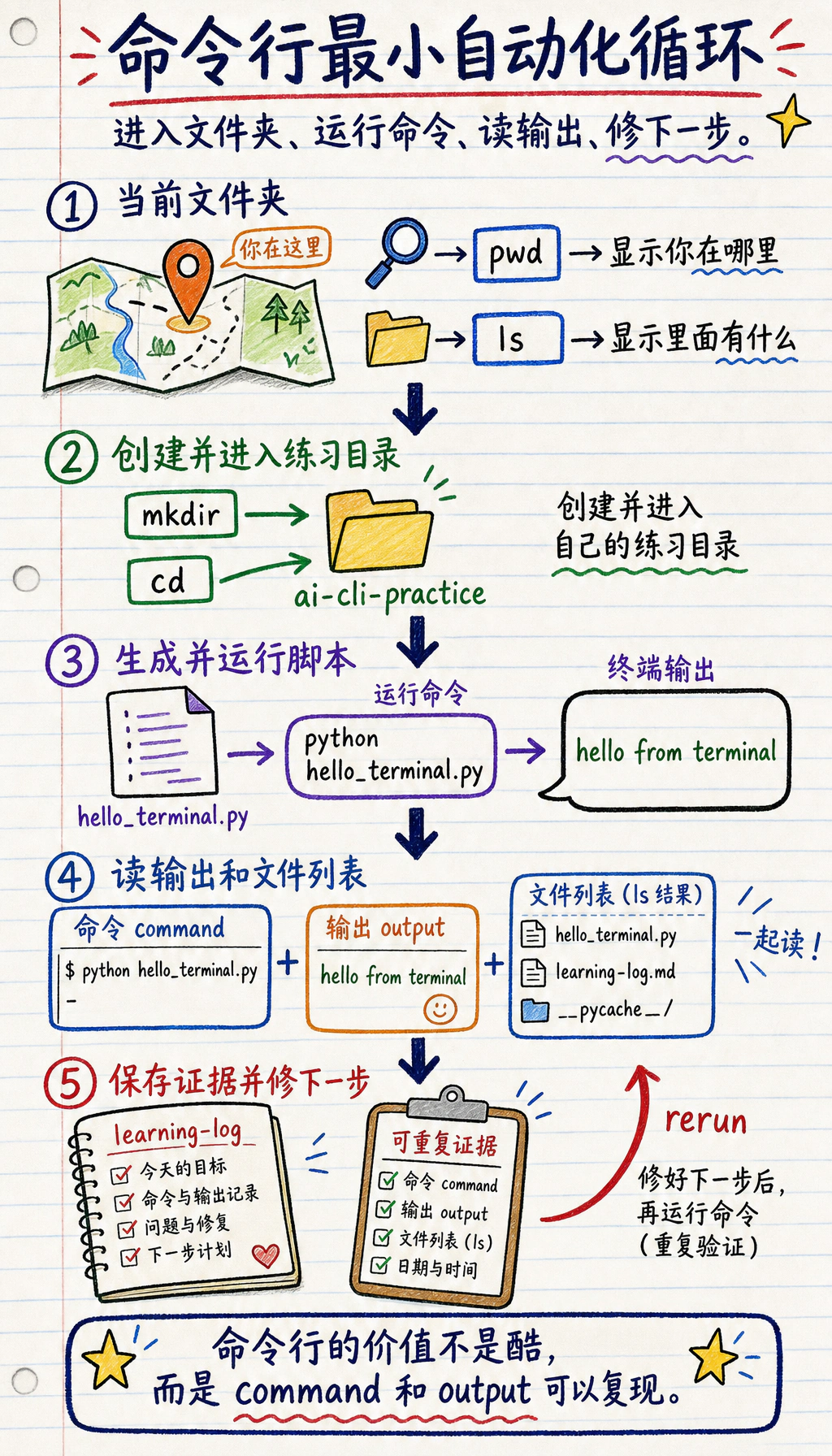 命令行自动化工作流图