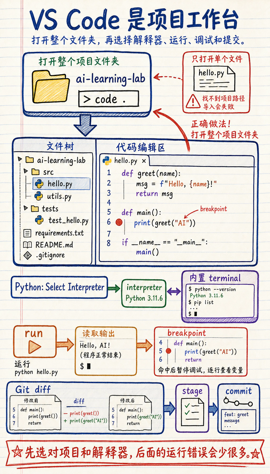 VS Code 项目工作流图