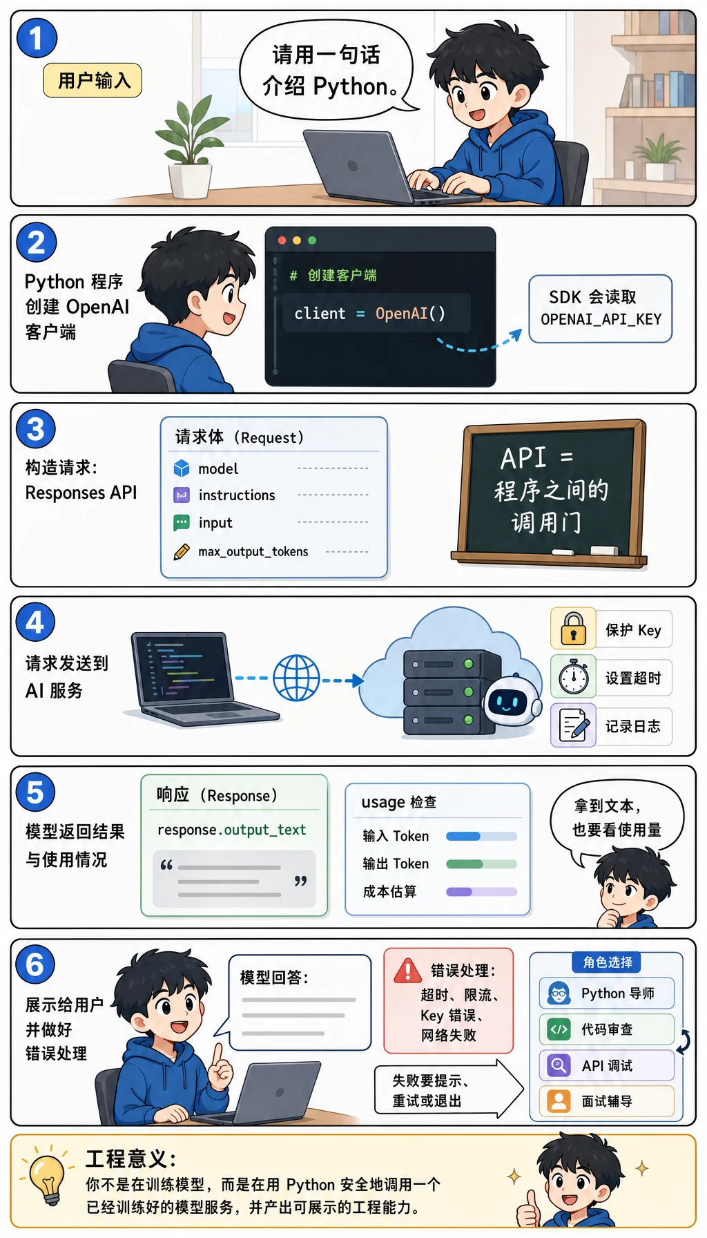 AI API 请求响应链路图