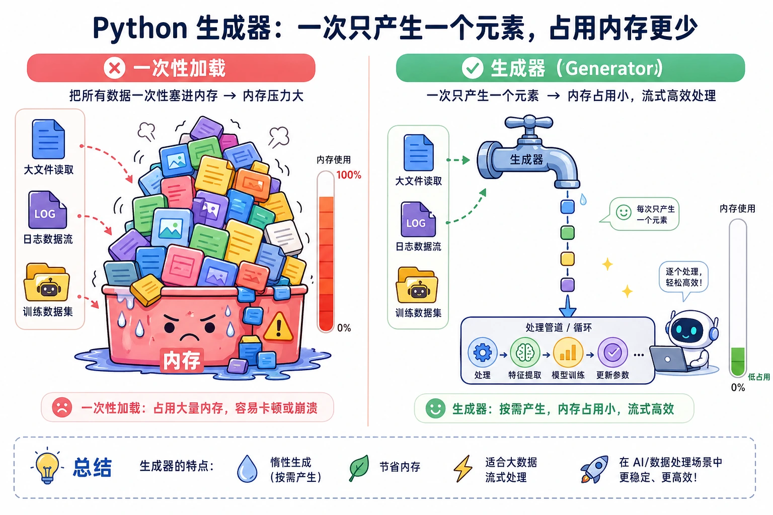 生成器流式数据处理图