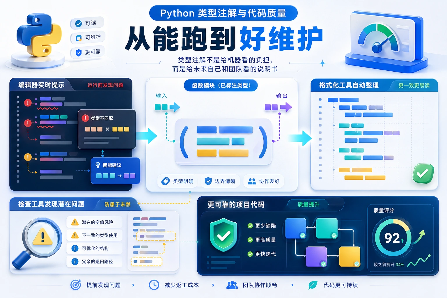类型注解与代码质量流程图