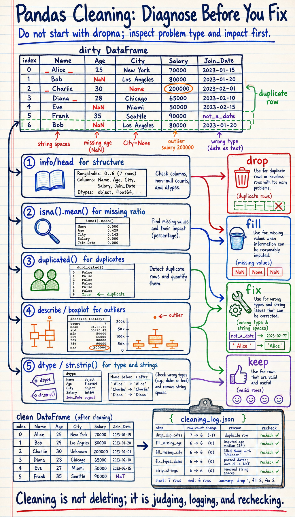 Pandas Data Cleaning Workflow