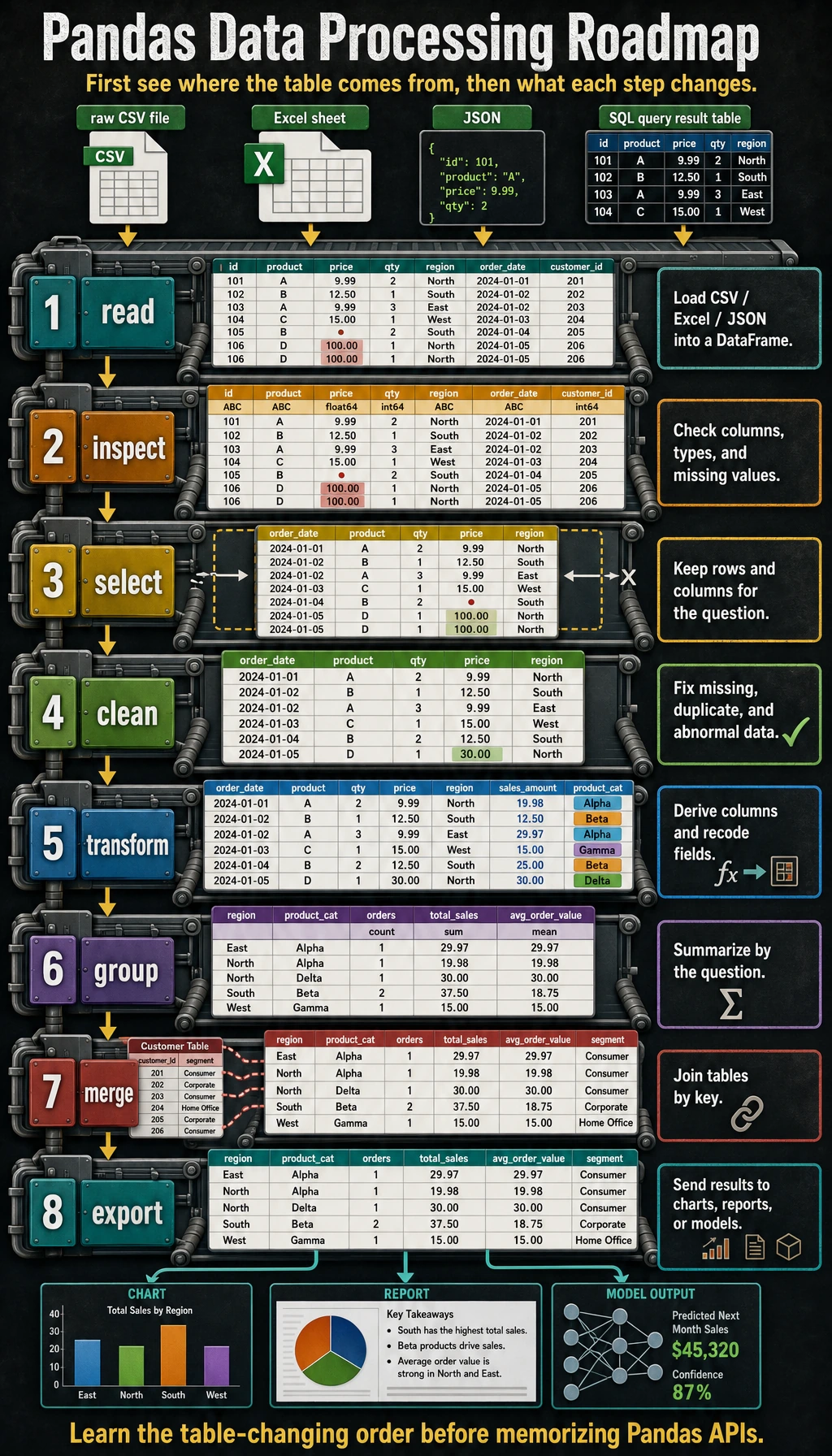 Pandas data processing roadmap