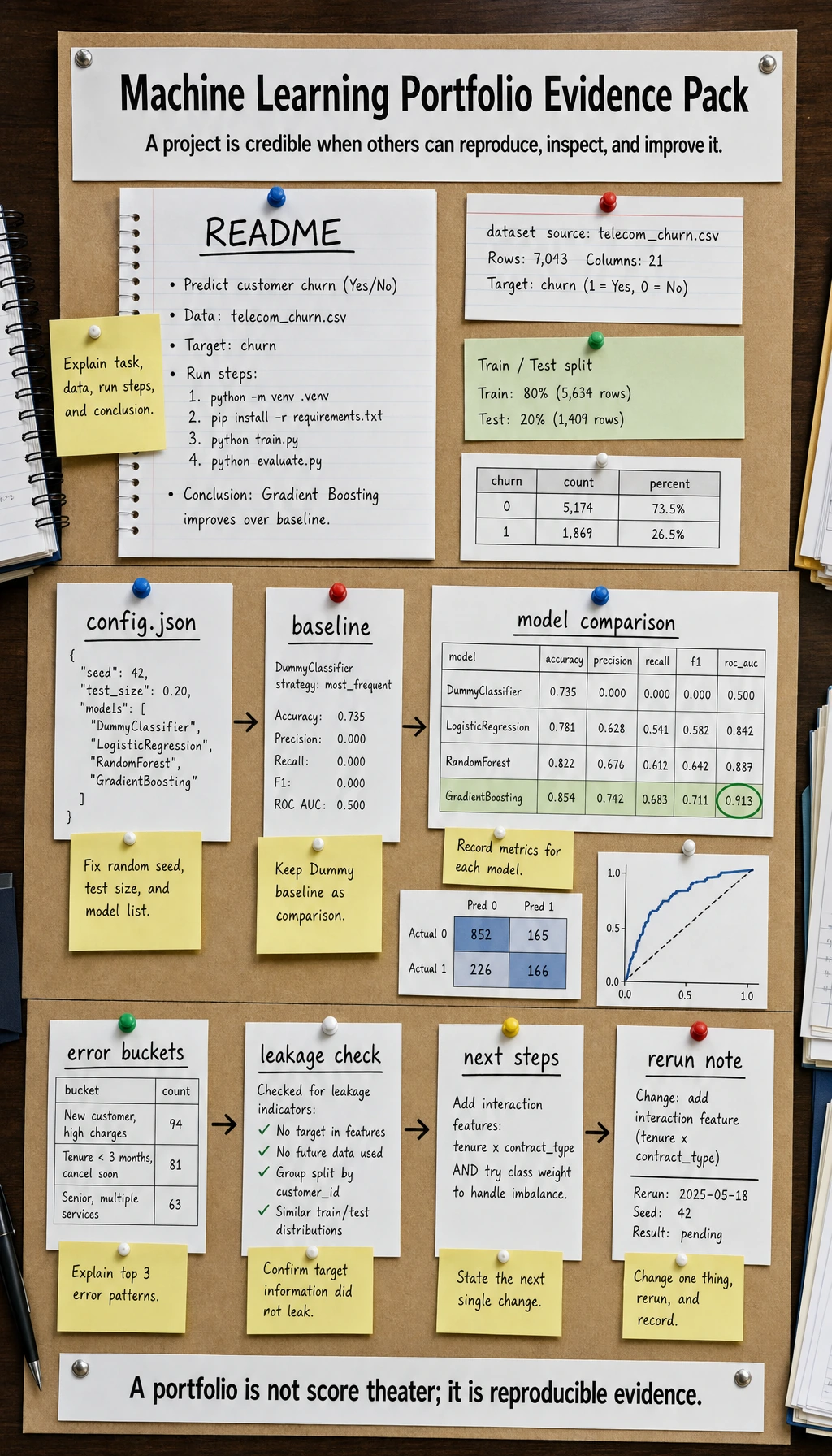 Machine learning portfolio evidence pack