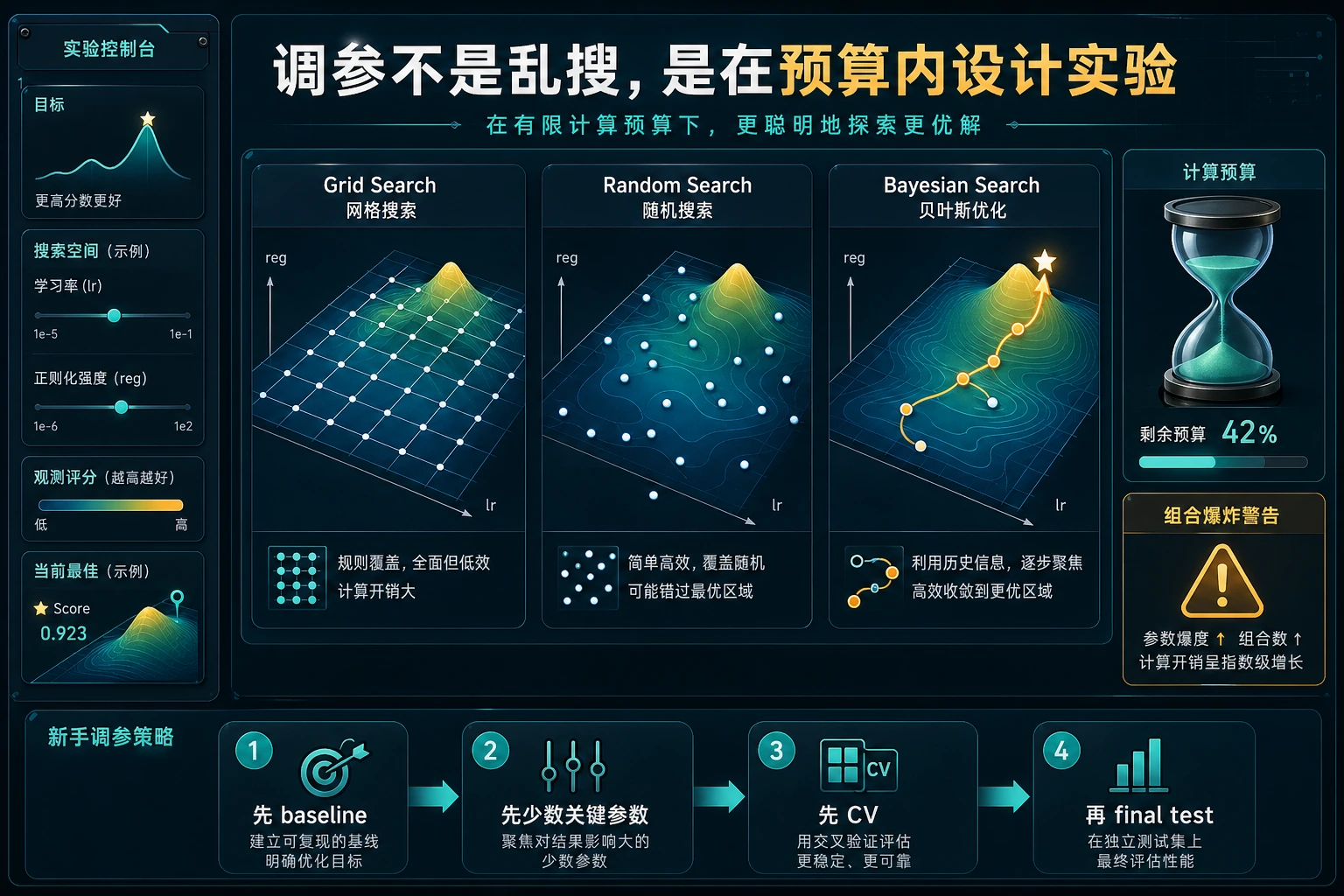 超参数搜索空间与预算图