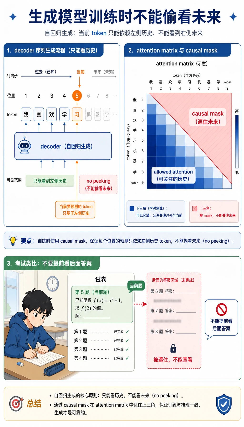 Causal Mask 防止偷看未来图