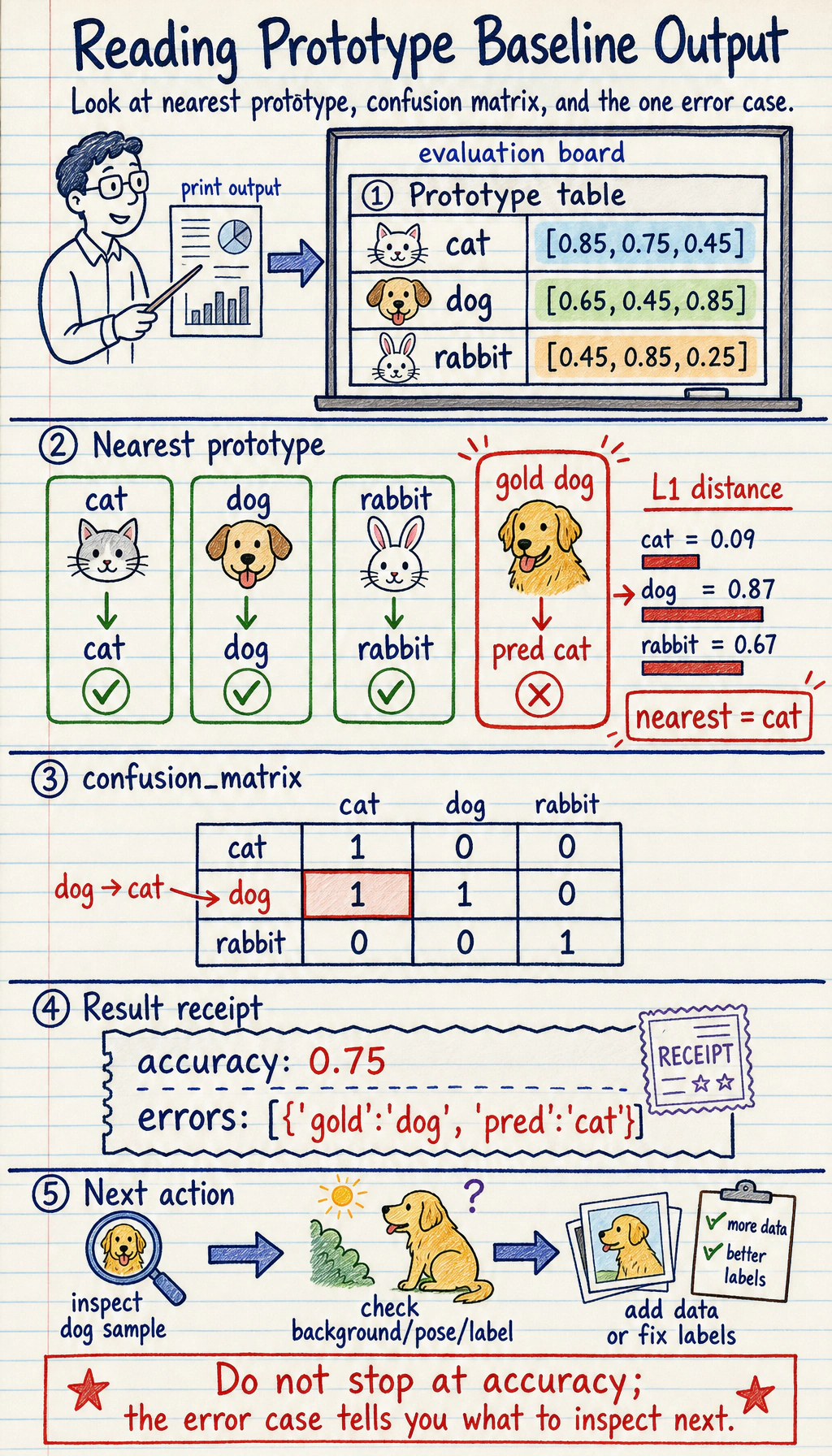Prototype baseline result map for image classification