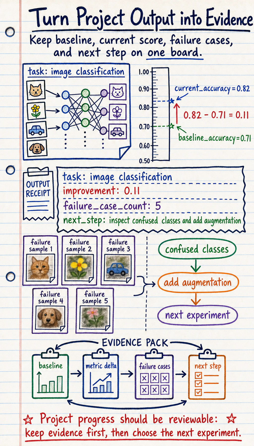Deep learning project evidence record result map