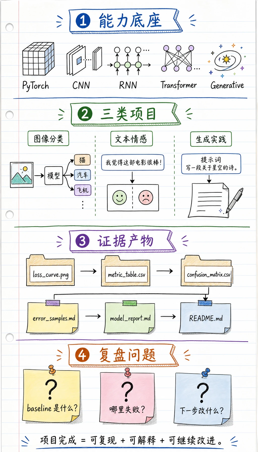 深度学习项目作品集路线图