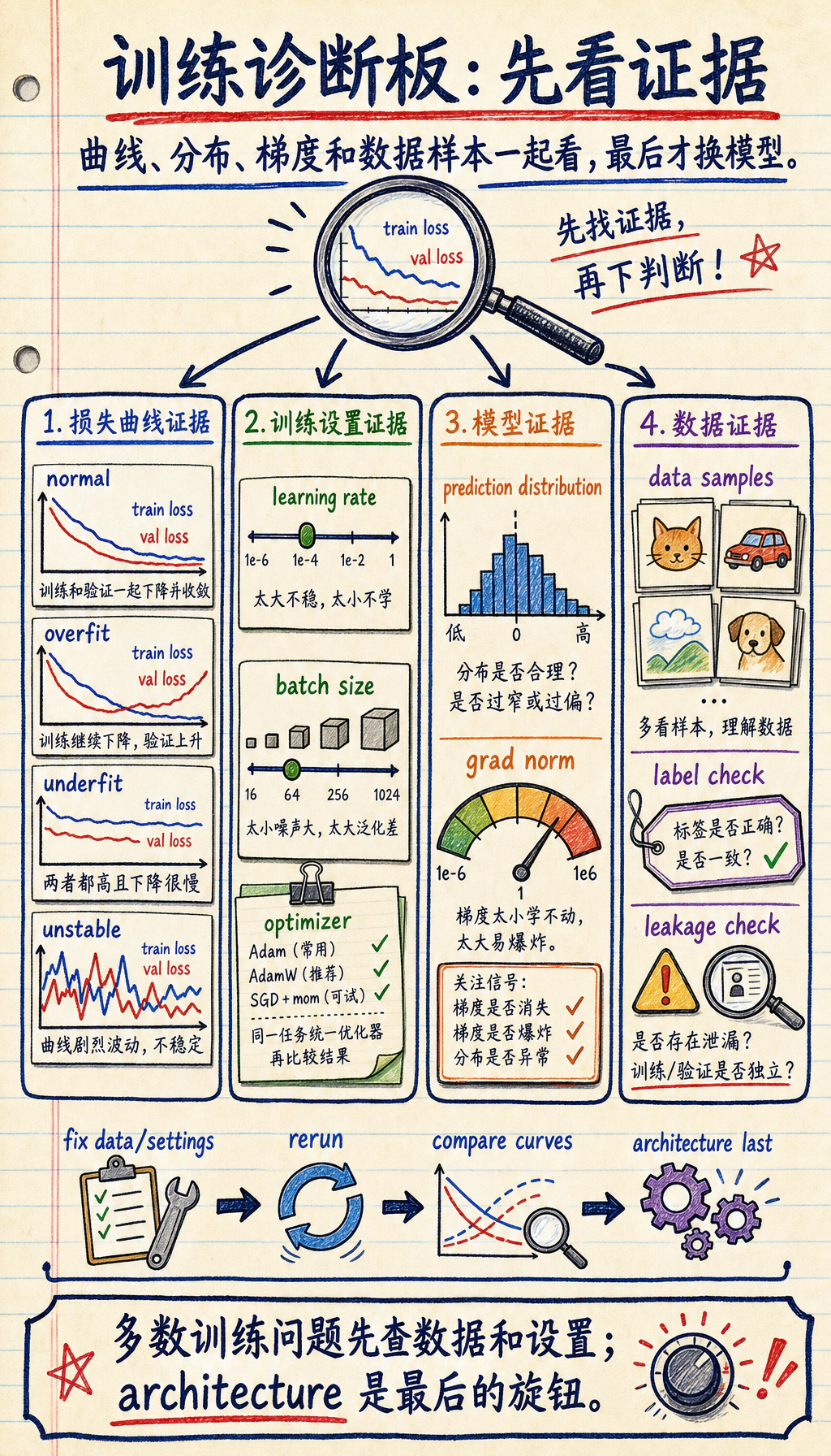 训练诊断仪表盘图