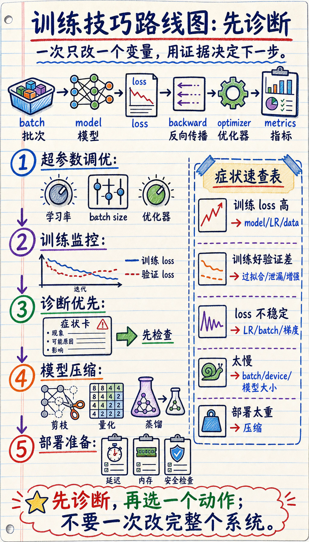 深度学习训练技巧章节关系图