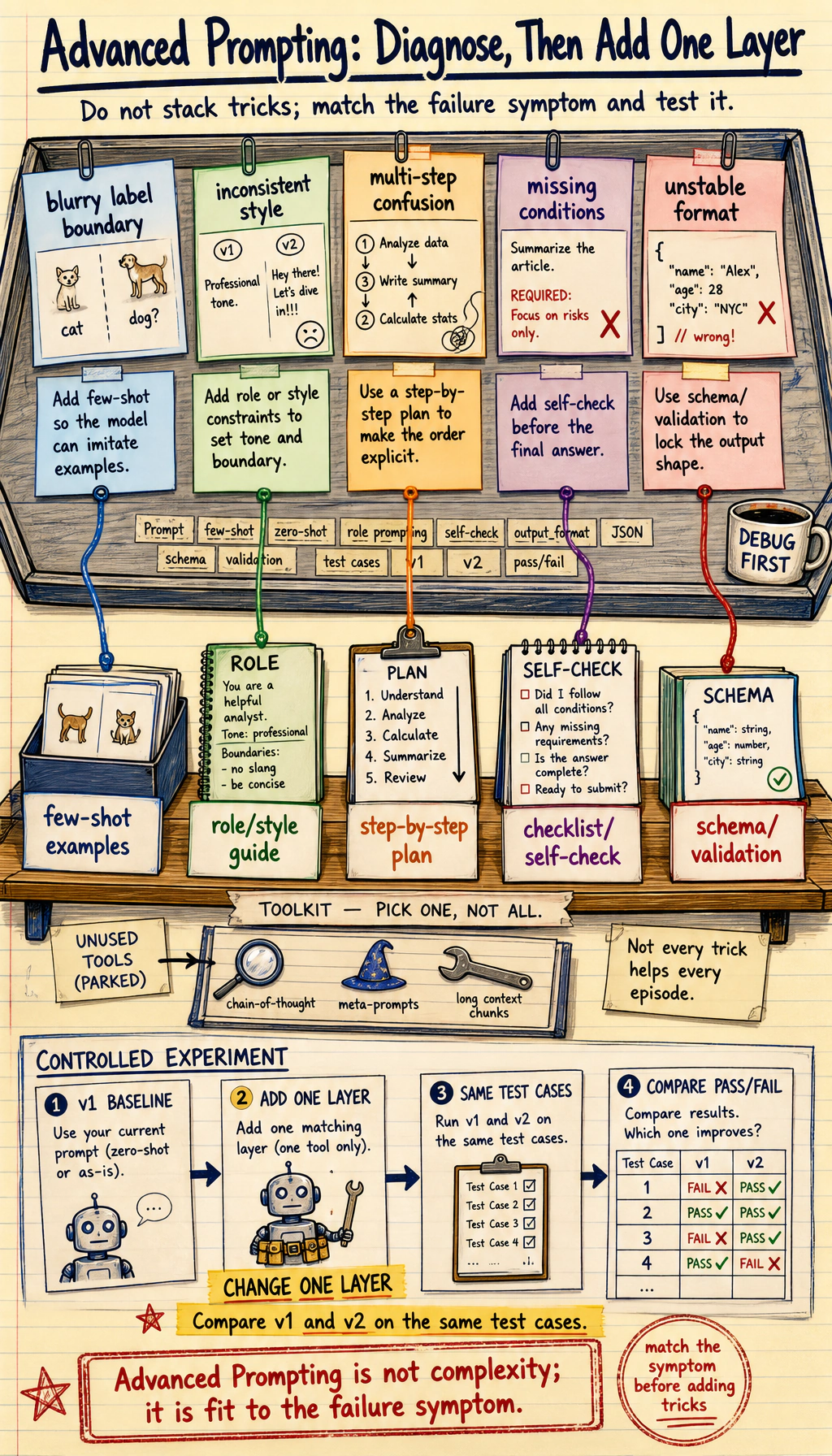 Advanced Prompt technique decision map