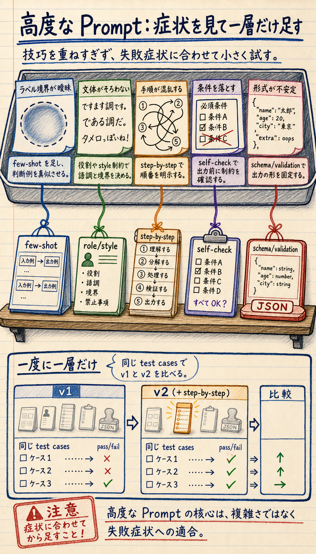 高度な Prompt 技巧の選択図