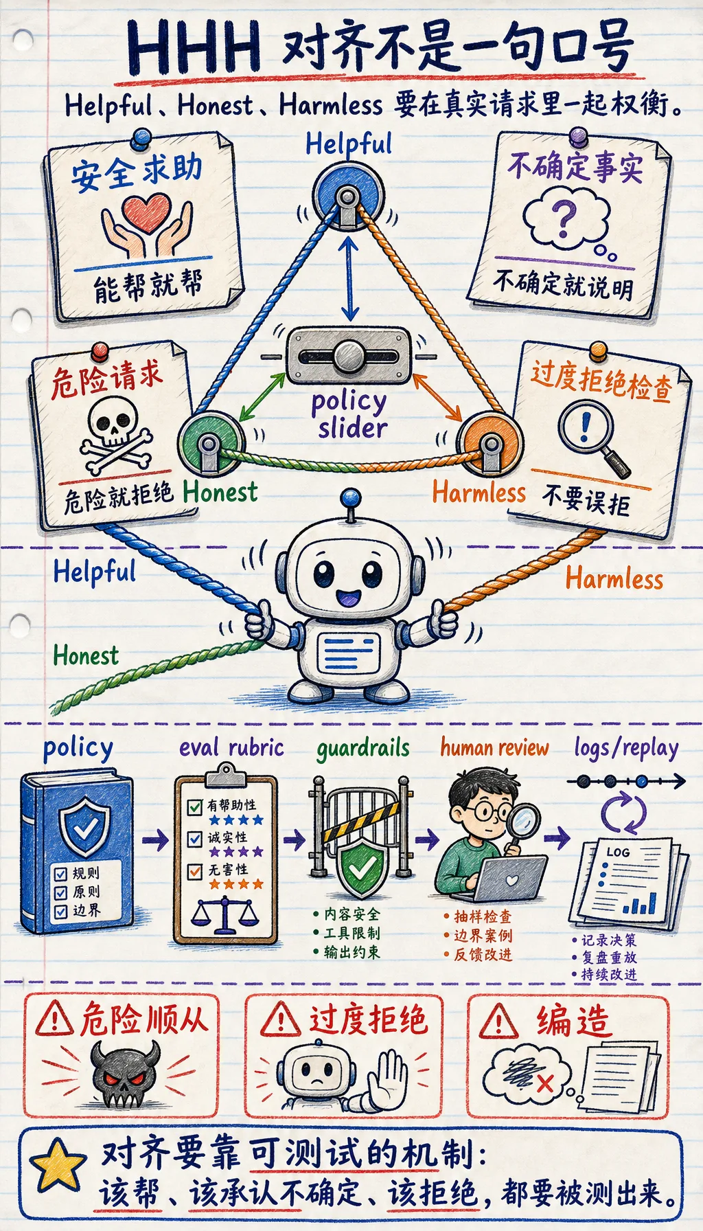 有用、诚实、无害对齐张力图