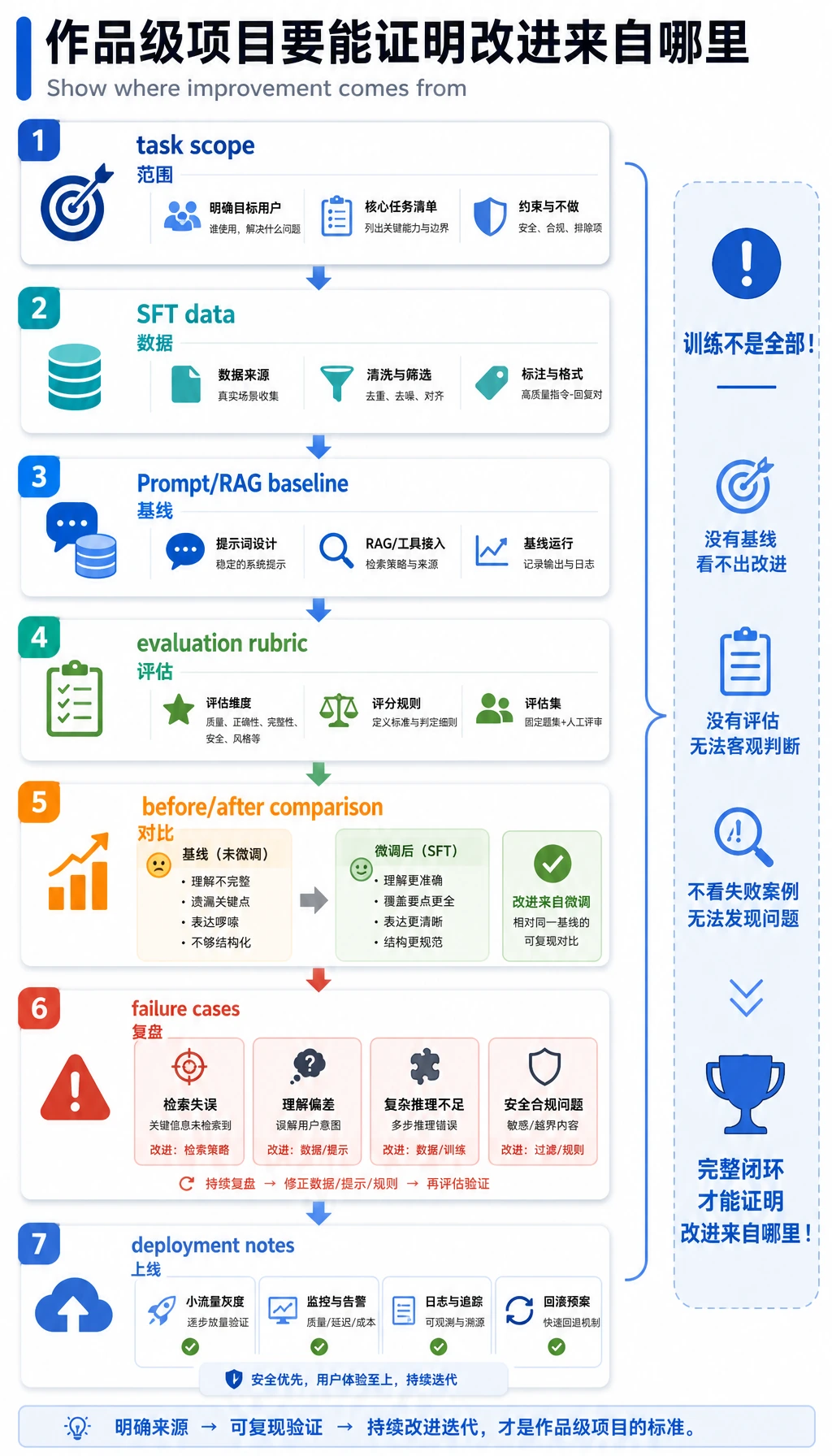 垂直领域微调项目评估看板图