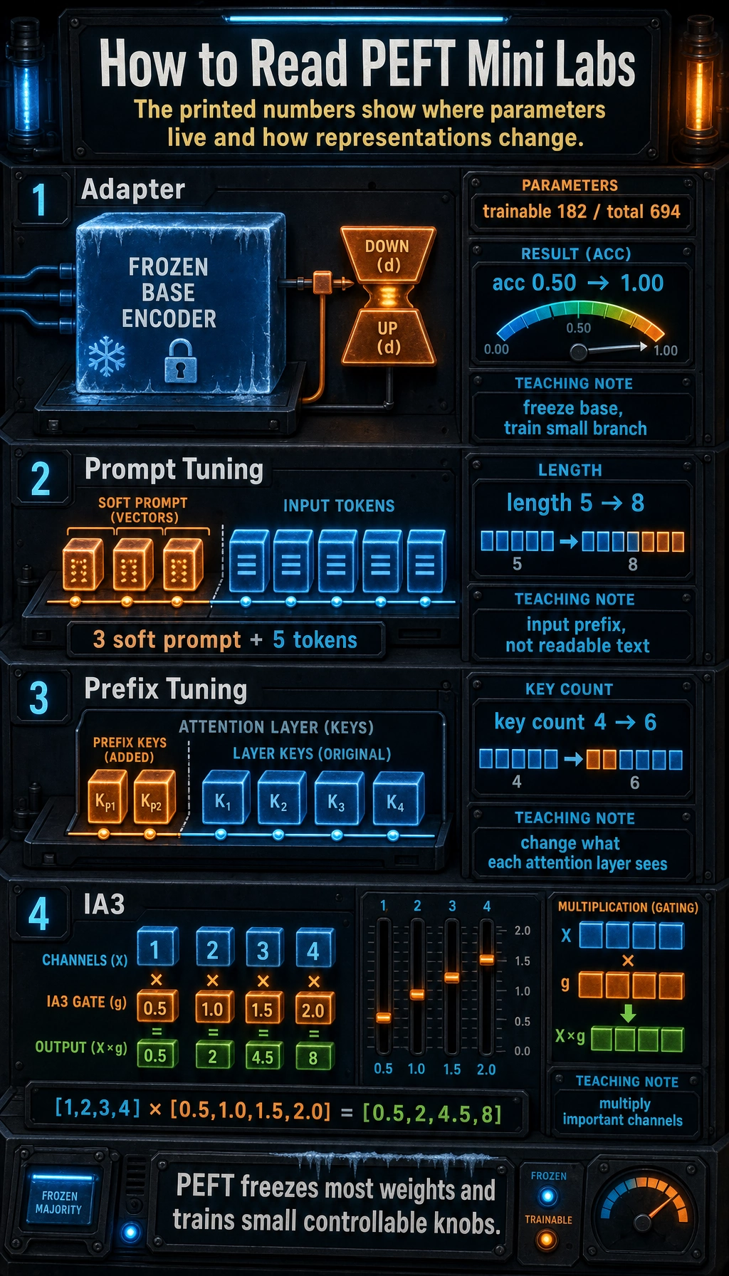 PEFT mini lab result map