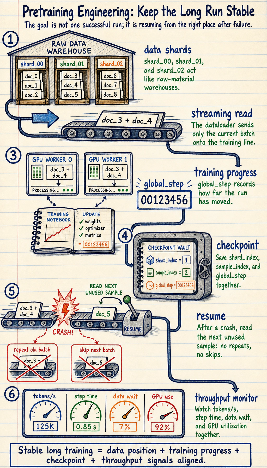 Pretraining engineering production line diagram