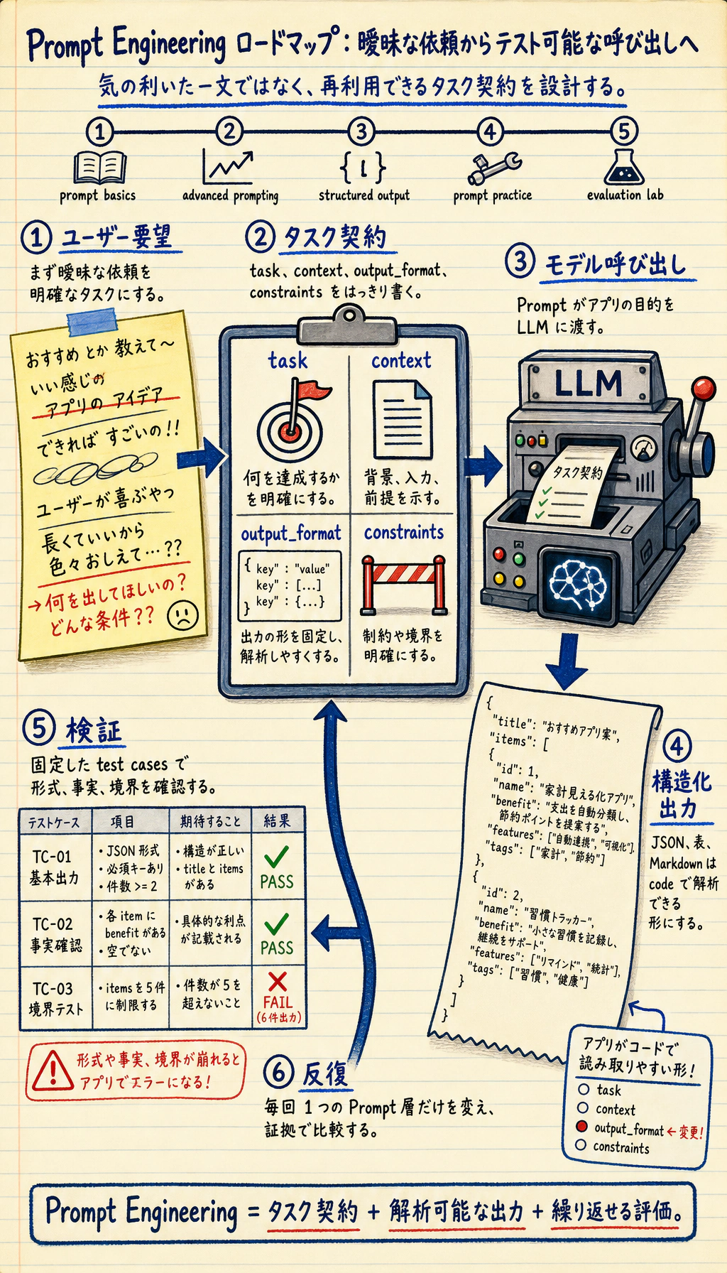 Prompt エンジニアリング章の関係図