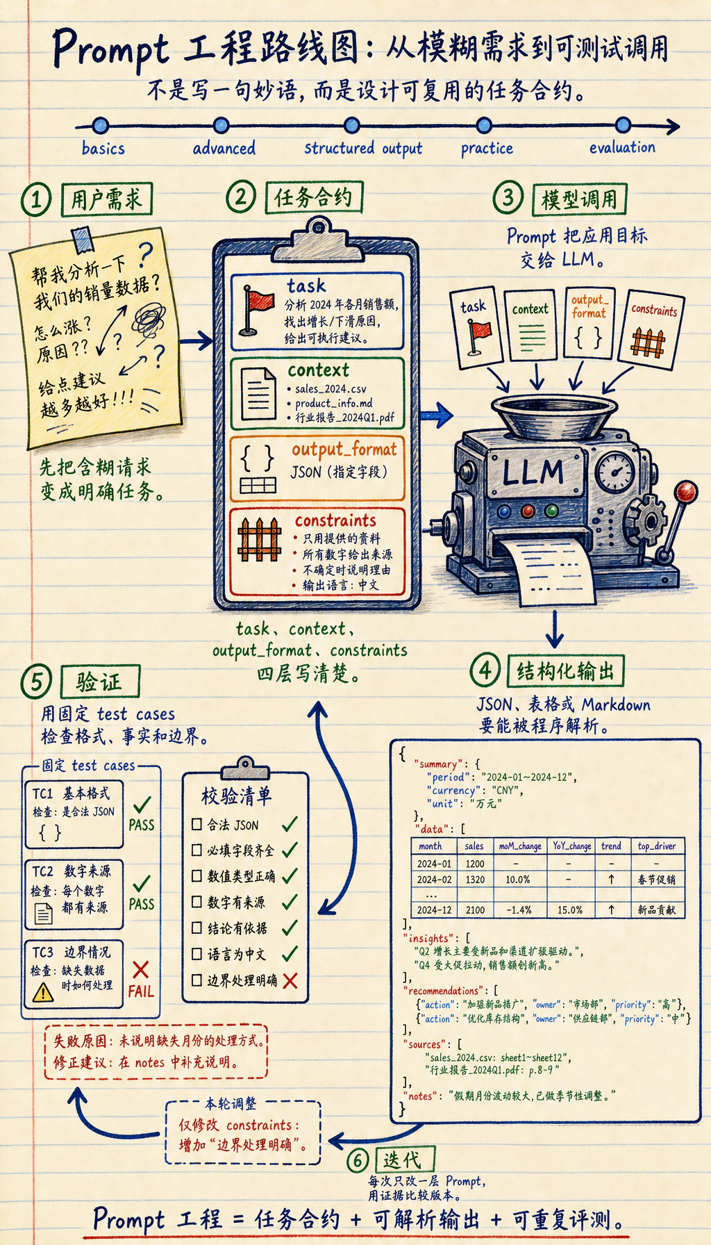 Prompt 工程章节关系图