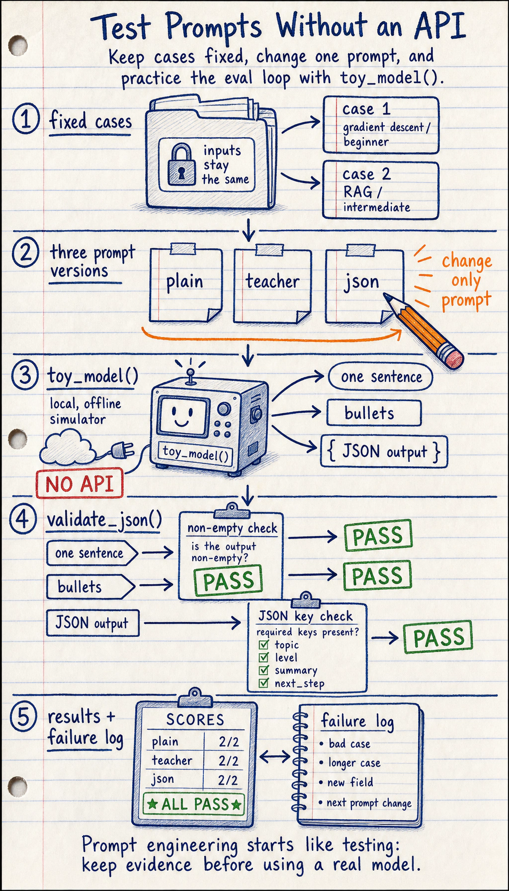 Prompt experiment loop