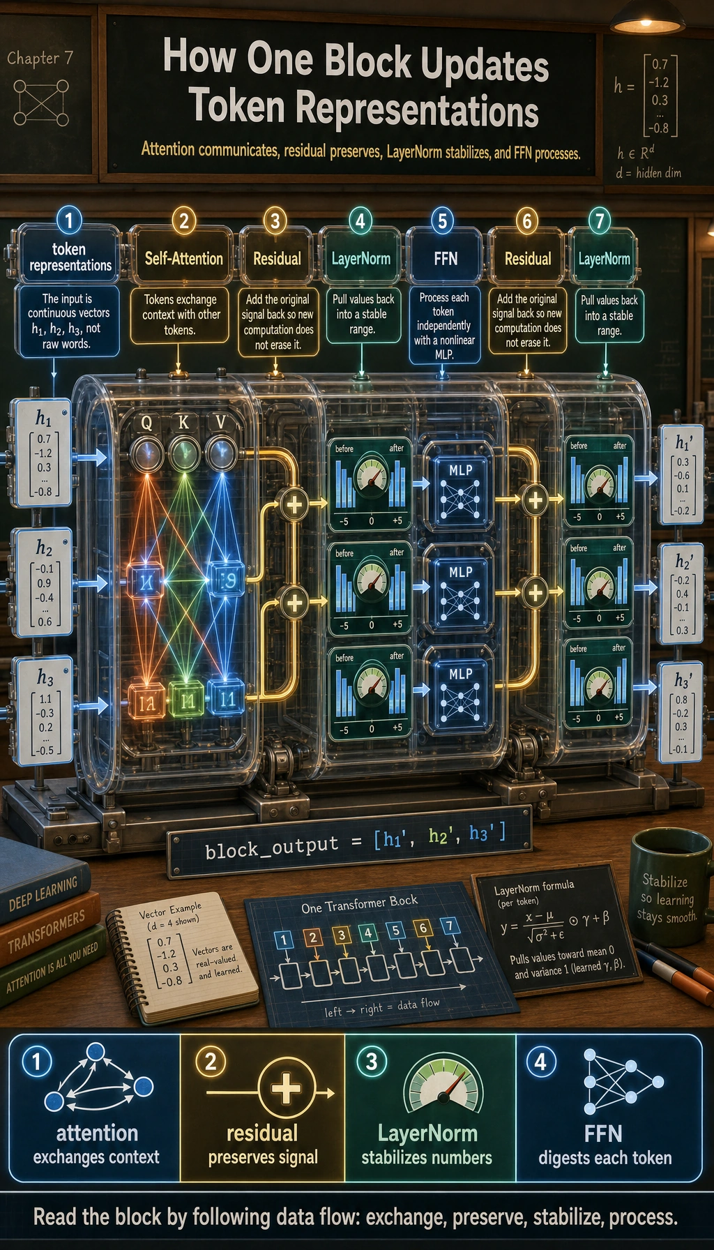 Transformer Block Data Flow Breakdown