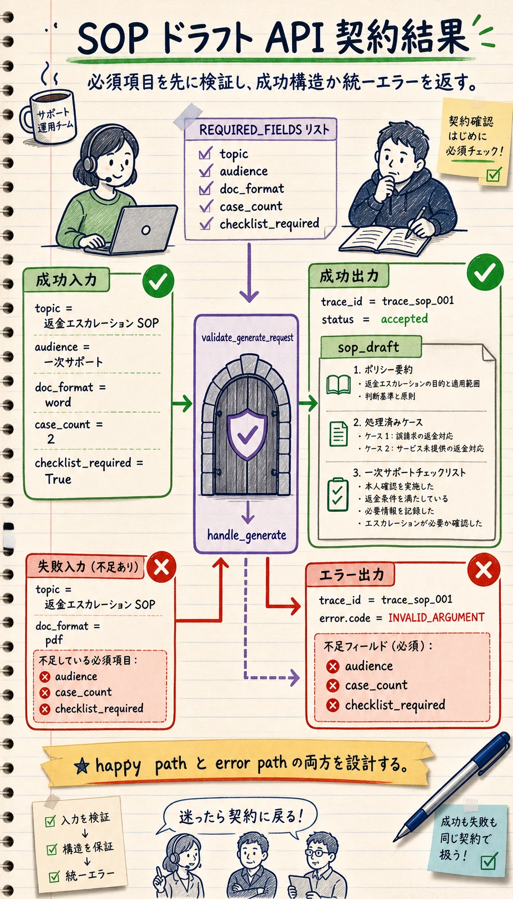SOP ドラフト API 契約結果図