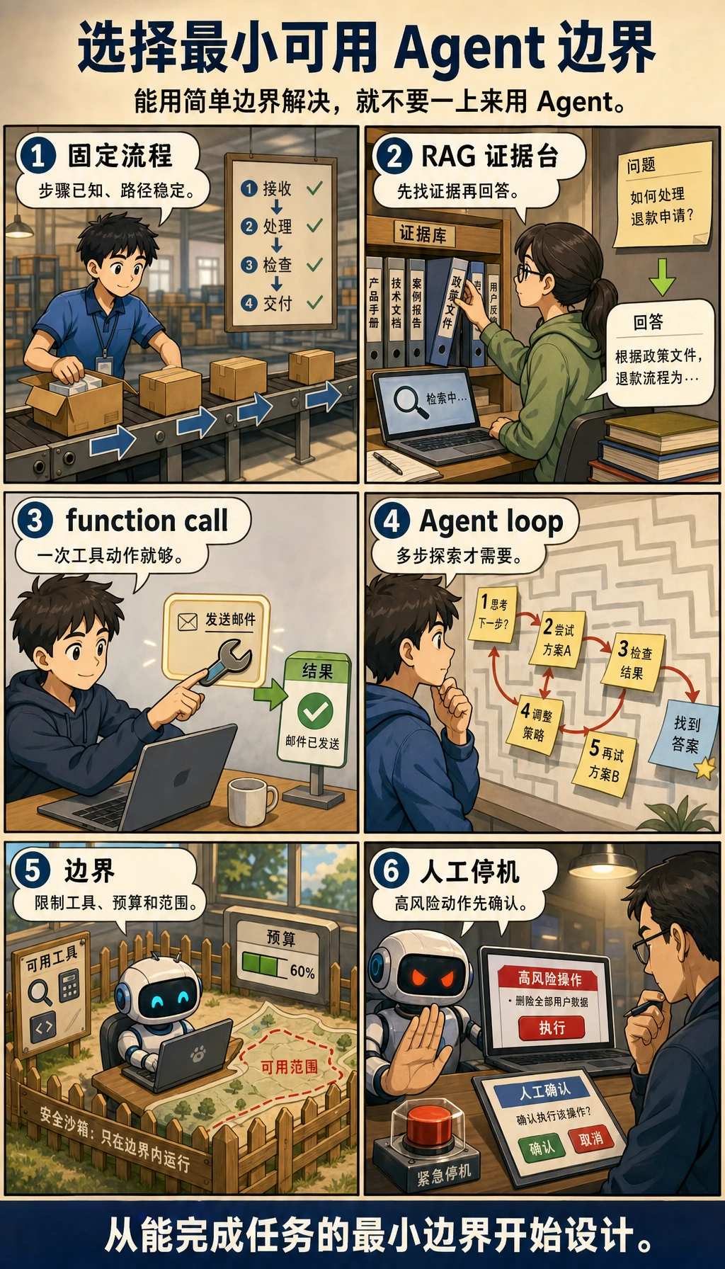 Agent 边界选择图