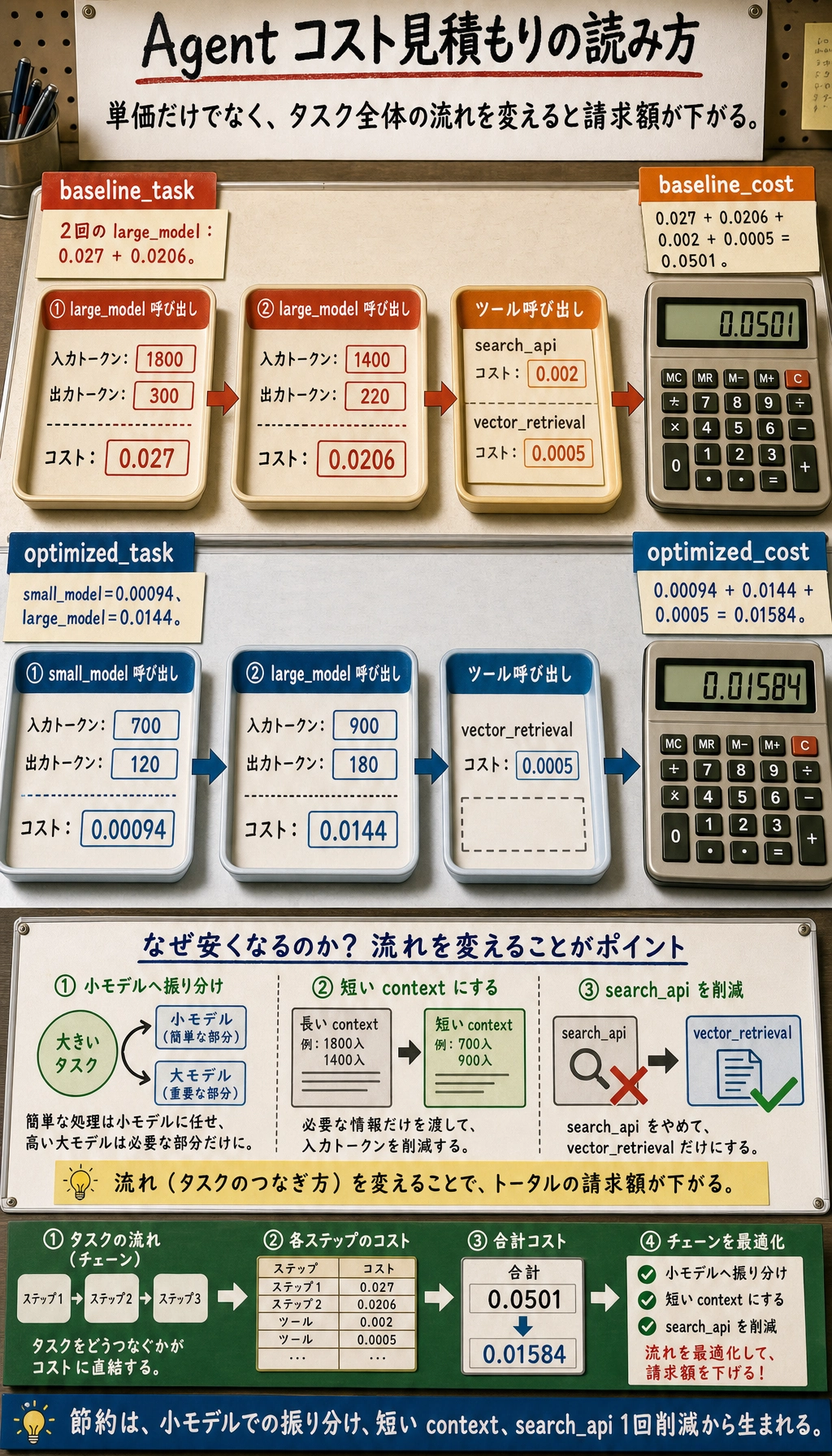 Agent コスト見積もり結果図