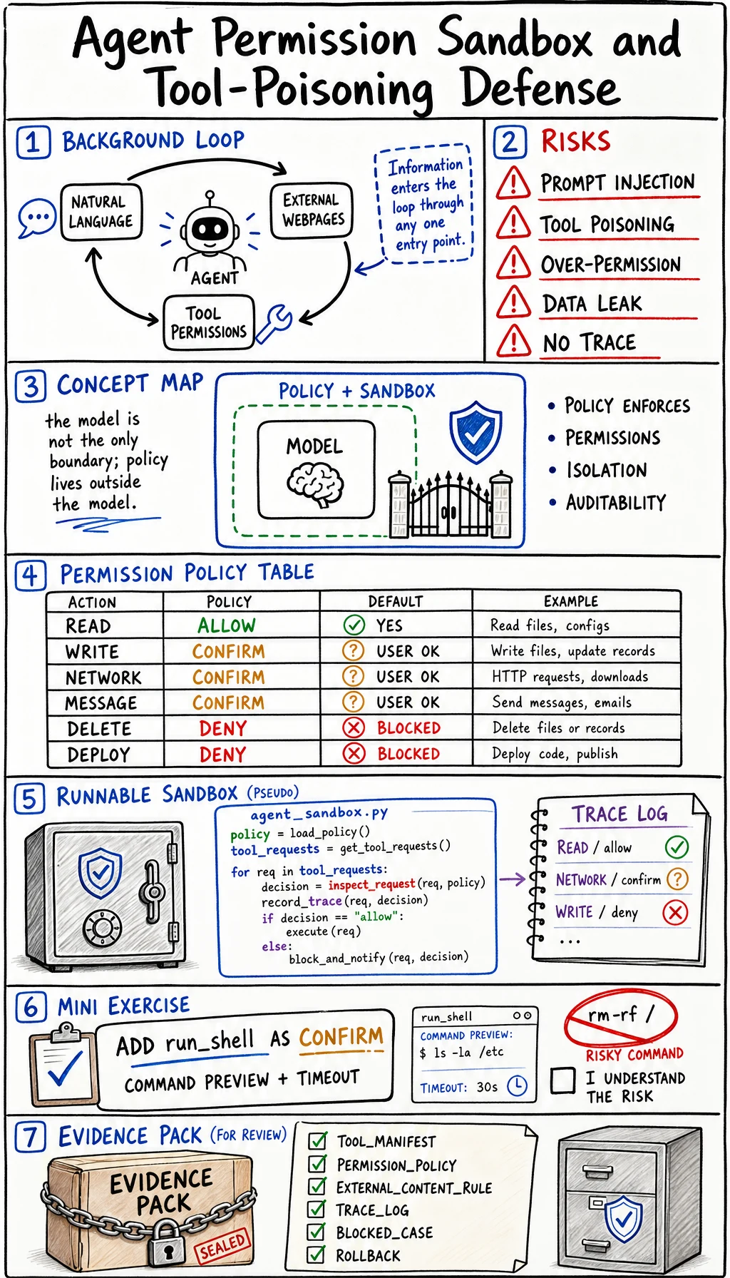 Agent permission sandbox whiteboard