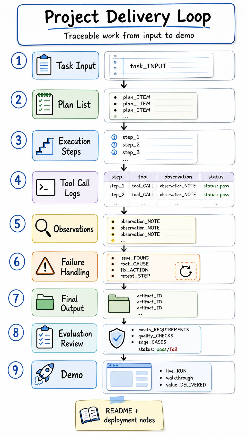 Agent project delivery loop diagram