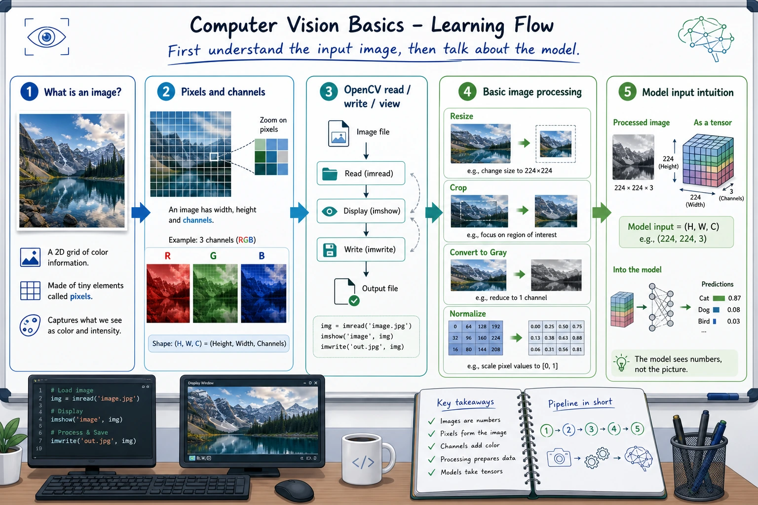 Vision basics chapter learning flow