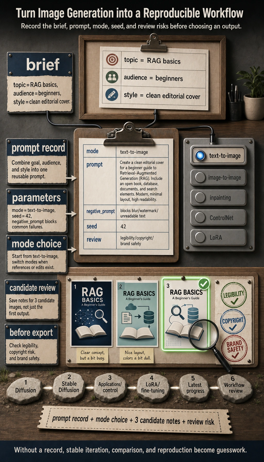 Image generation chapter learning flowchart