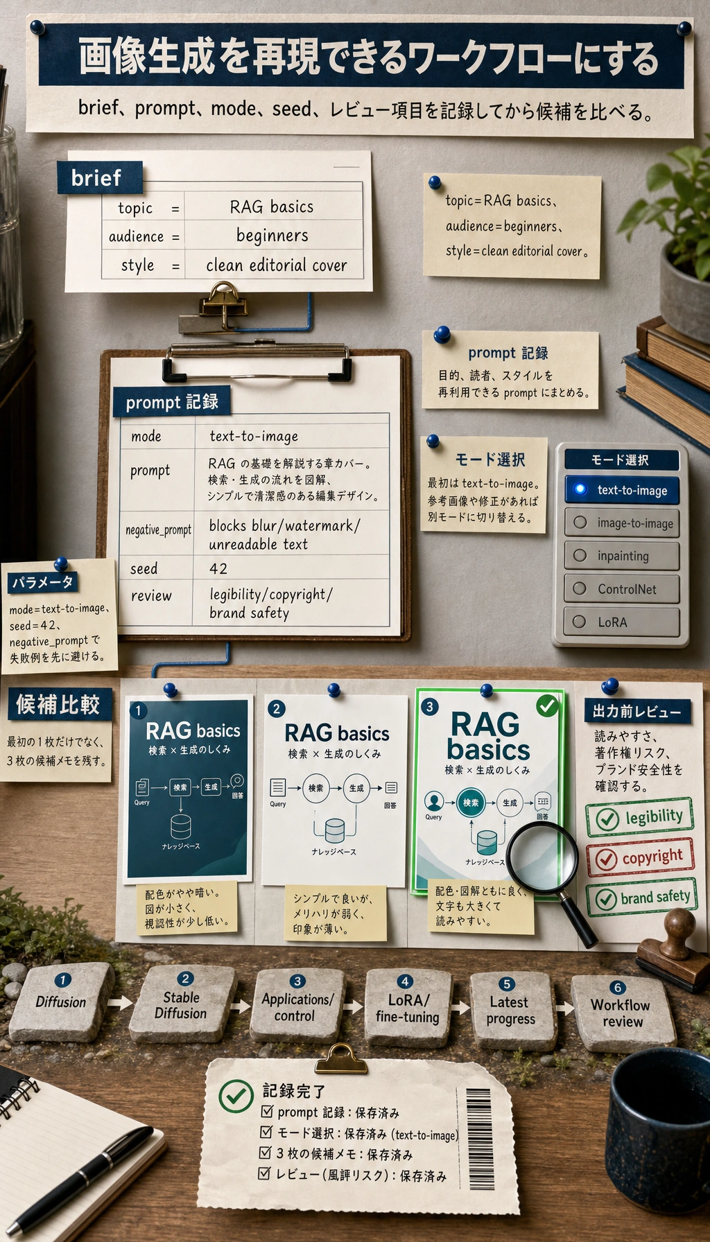 画像生成章の学習フロー