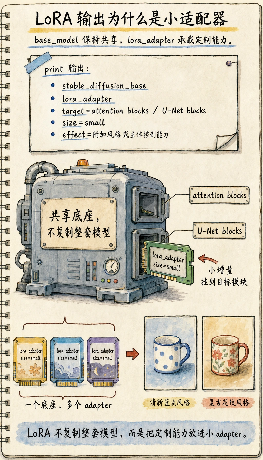 LoRA adapter 共享底座运行结果图