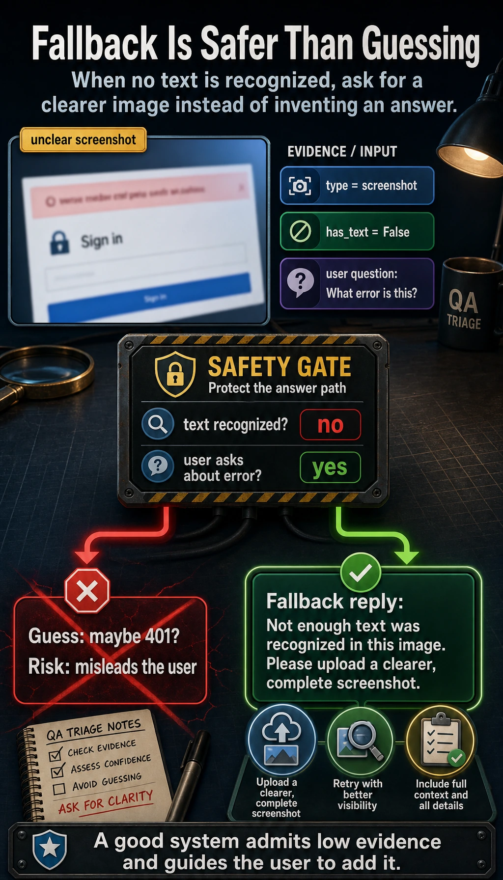 Multimodal fallback result map