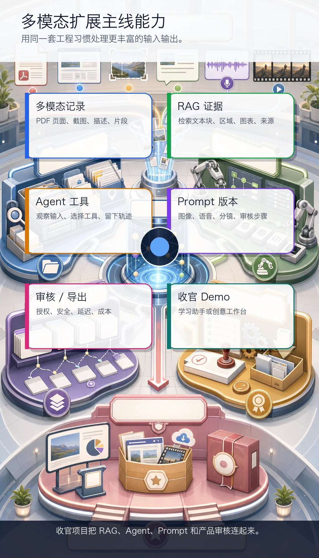 多模态 RAG、Agent 与收官项目图