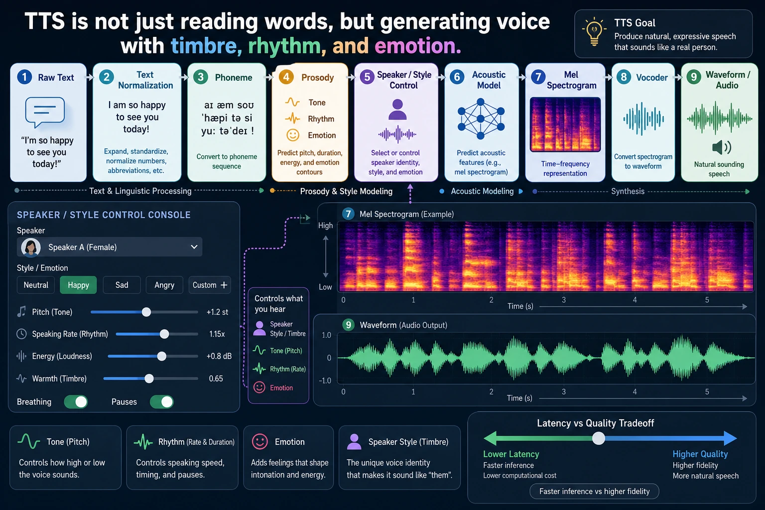 TTS text-to-speech pipeline